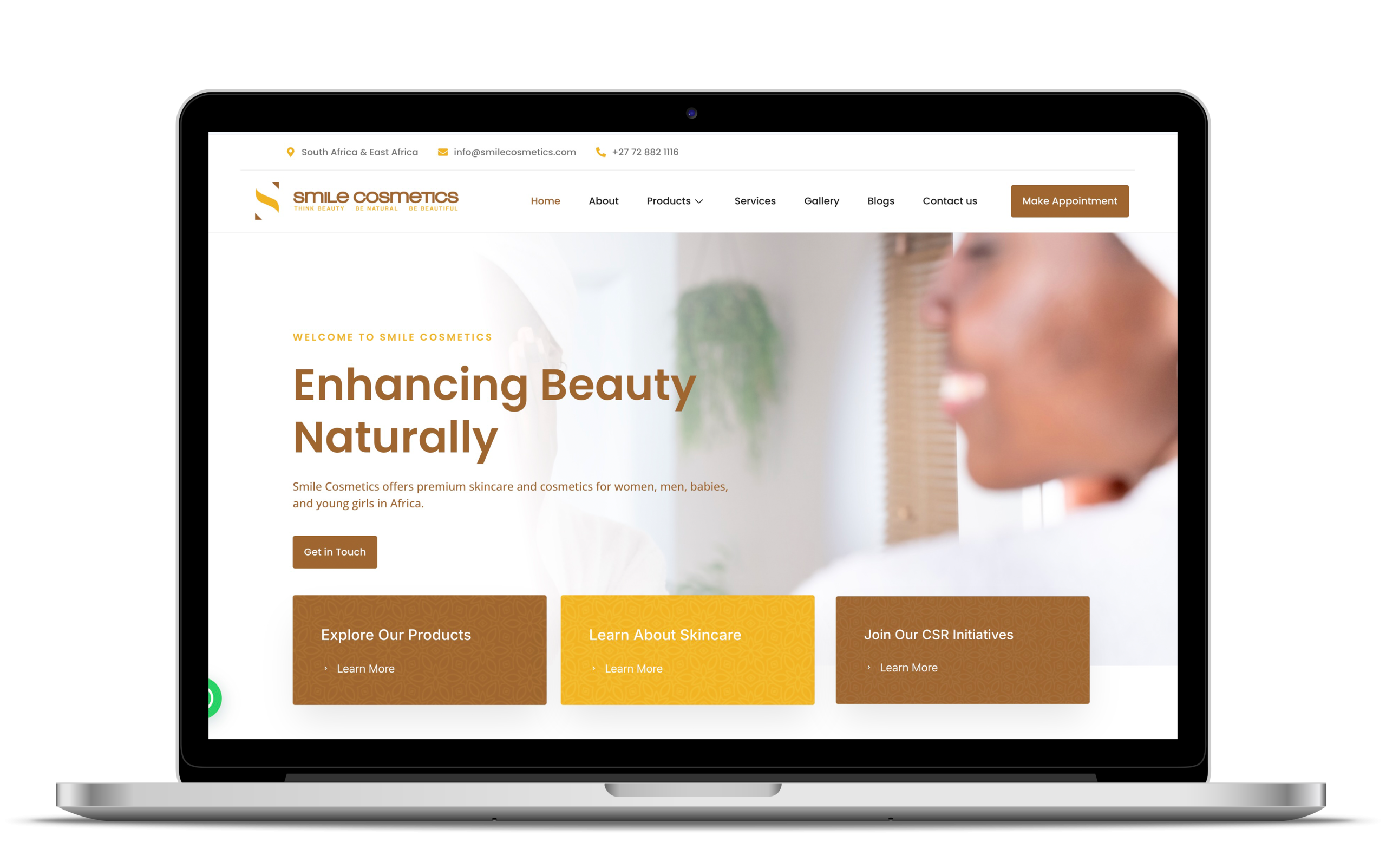 Smile Cosmetics website by Olive Media