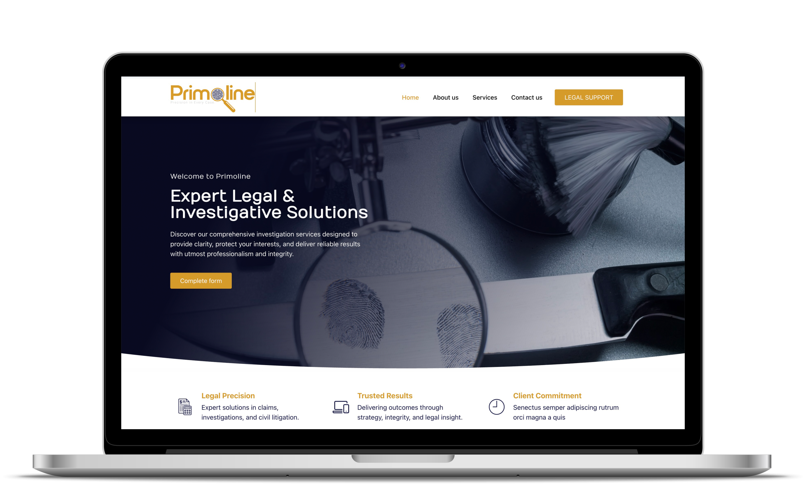 Primoline website by Olive Media