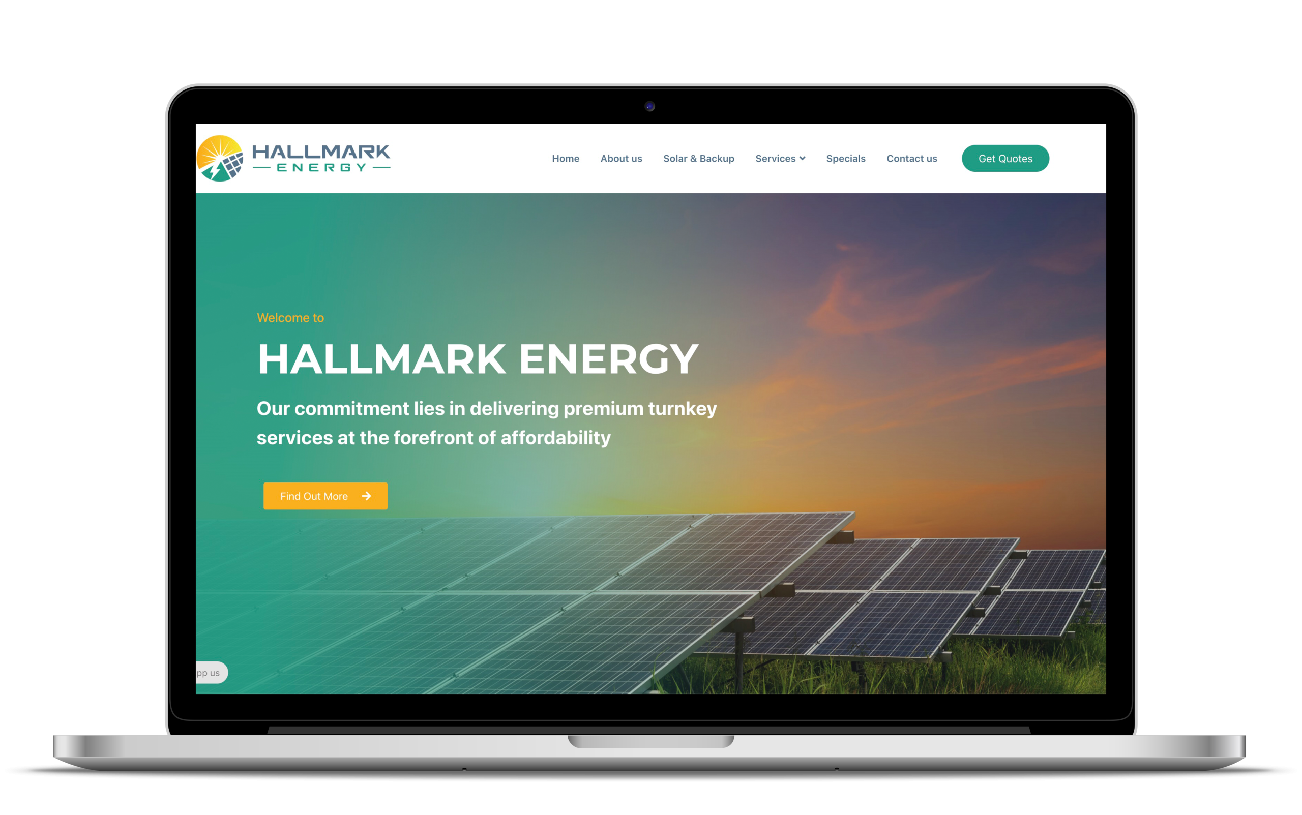 Hallmark Energy website by Olive Media