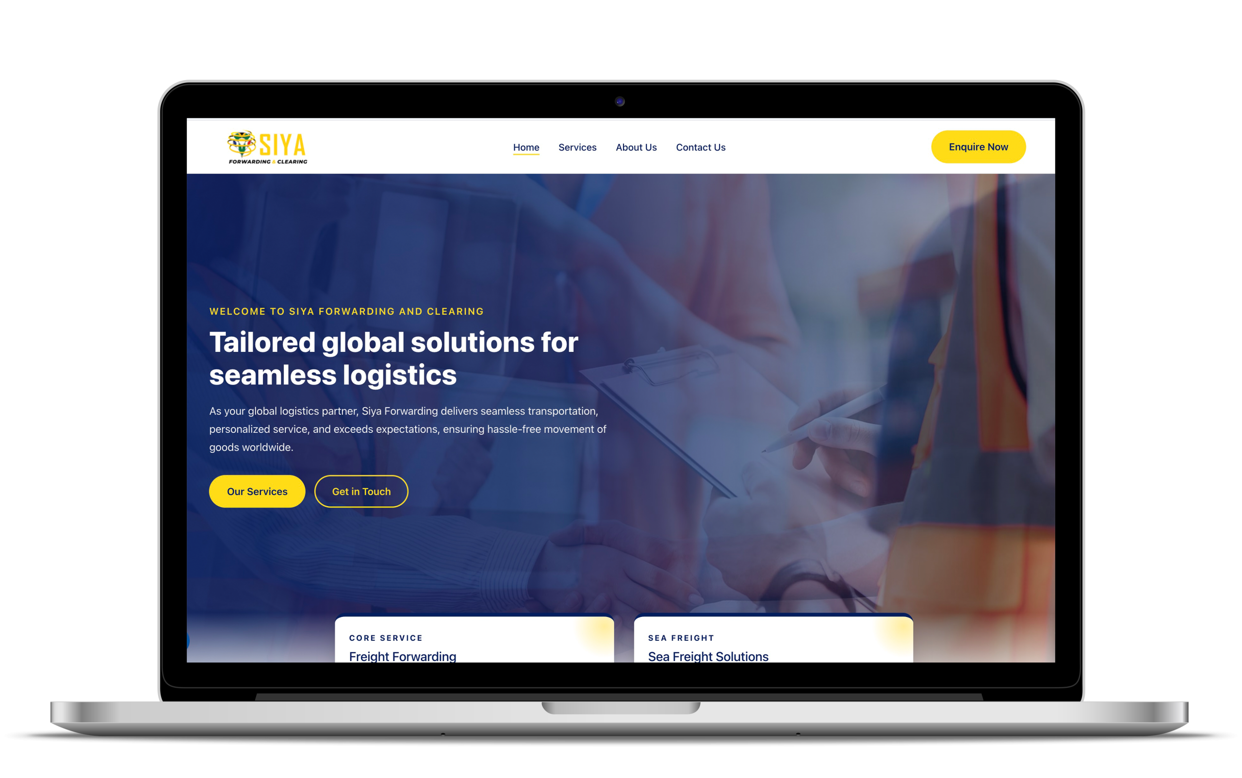 Siya Forwarding & Clearing website by Olive Media