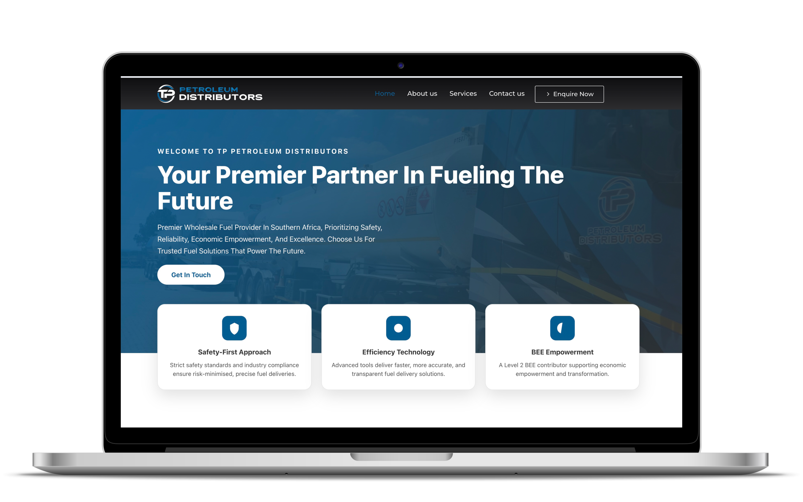 TP Petroleum website by Olive Media
