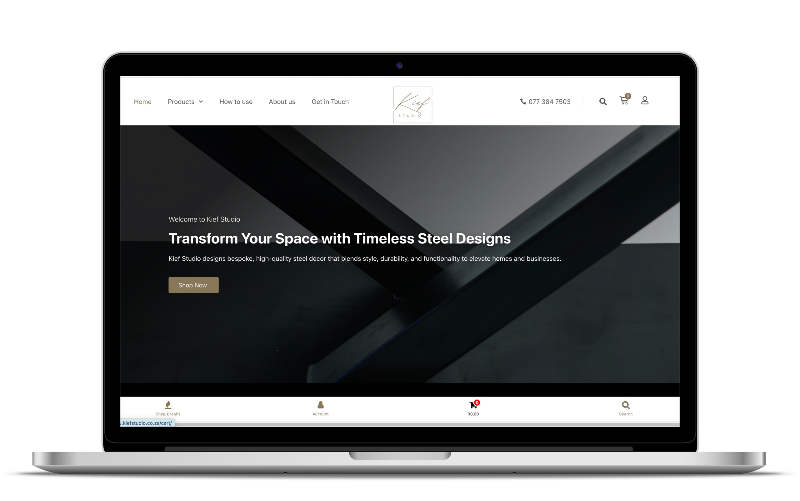 Kief Studio website by Olive Media